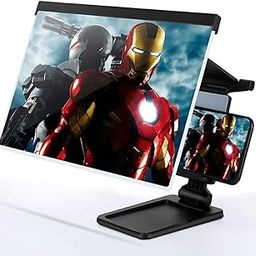 𝐃𝐫𝐮𝐦𝐬𝐭𝐨𝐧𝐞 12-Inch 3D Phone Screen Magnifier | HD Fresnel Lens, Blue Light Filter, Foldable Stand | Smartphone Amplifier with 𝟓-𝐘𝐞𝐚𝐫 𝐖𝐚𝐫𝐫𝐚𝐧𝐭𝐲 – Ideal for Travel & Binge-Watching-2
