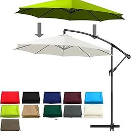 OREZAUQS Patio Umbrella Cover Canopy Replacement Top for 6/8 Ribs, Patio Umbrella Replacement Canopy Market Umbrella Top Fit Outdoor Umbrella Canopy-image-66