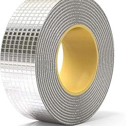 Super Strong Adhesive Waterproof Permanent Repair Aluminum Butyl Tape Rubber Foil Suitable for Roof Leak, surface Crack, Window Sill Gap, Boat Sealing, Home Renovation (5 METER)-image-88