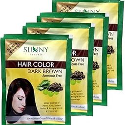 New Herbals Hair Color in Rich Dark Brown Shade – Long-Lasting Hair Coloring Sachet Pack, 20gm (Pack Of 4)-image-106