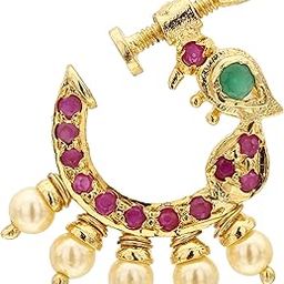 Present Peacock Design Non-Piercing Screw Press Nose Pin For Women And Girls-28