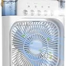 TRIDEO Rechargeable Fan Portable AC for Home Portable Air Conditioners Water Cooler 3 Speeds Modes for Room Office Home Travel_White_SA07-24