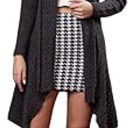 Women's Long Woolen Shrug Cardigan | Full Sleeve Knitted Winter Wear | Stylish Front Open Asymmetrical Hem Sweater for Women & Girls-image-13