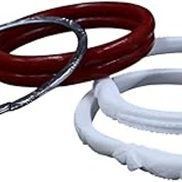 Women's Traditional Bengali Shakha Pola Bangles Set with Noa, White and Red, Wedding Jewellery Bangles for Married Women-image-28