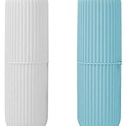 RuRi Capsule Shape Travel Toothbrush Case, Breathable Portable Holder Multipurpose, Plastic Cover Container for Traveling, Bathroom, School, Home, Business, Camping Pack of 1-14