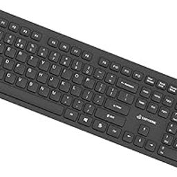 EARTHONIC K105-WLK-Wireless Keyborad Full Size Silent Slim Black Wireless Keyboard, Long Battery Life, 8 Million Keystrokes, 2.4G Lag-Free Keyboard for Mac, Laptop, PC Windows-11