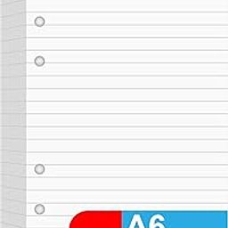 (2 Pack) A6 Lined Refill Paper, 200 Sheets/400 Pages Loose Leaf Paper for Filofax Personal Binders, 6 Holes Punched, 100gsm Ruled White Pages, 3.75'' x 6.75''-image-19
