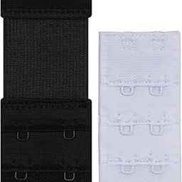 Women Polyester Bra Extender,Give Life to Your Old Lovely bra's Use Bra Extenders One size Fits all Pack Of 2, Size- Free, Color -White+Black-picture-16