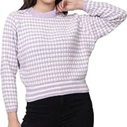 Stylish Self Design Regular Fit Winter Sweater for Women-image-63