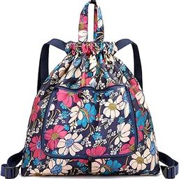 Large Capacity Drawstring Backpack for Women Foldable Large Travel Tote Bags Sport String Bag for Gym Shopping Yoga-image-74