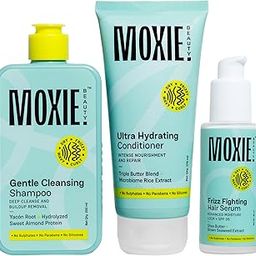 Moxie Beauty Ditch-The-Frizz Trio | Gentle Cleansing Shampoo (200ml), Ultra Hydrating Conditioner (175ml) & Frizz Fighting Hair Serum (50ml)-5