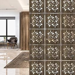 RANDOM Wooden Hanging Room Divider Panel Set | 12 Pcs Partition for Living Room | Decorative Partition Wall Divider, Modern Hanging Dividers, Space Separator for Home and Office Décor (RSD-8108)-image-96