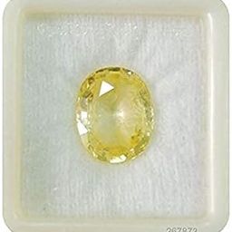 7.25 Ratti / 6.50 Carat Unheated Untreated Ceylon Yellow Sapphire Pukhraj Stone Original Certified Natural Gemstone AAA+ Quality(MQA319-41