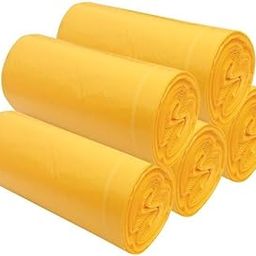 MJEXIM Yellow Biodegradable 19x21 pack of 5 (150 Bags) Medium 18 L Garbage Bag-image-22