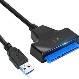 Sounce USB 3.0 SATA III Hard Drive Adapter Cable, SATA to USB Adapter Cable for 2.5 inch (6.35 cm) SSD & HDD, Support UASP, 9 inch(22 cm), Black-20