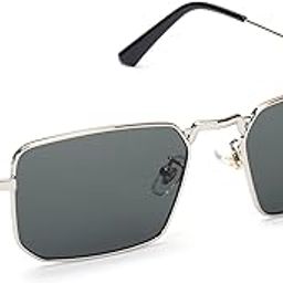 Sunglasses for Men & Women | Trendy Metal Frame Full Rim Glasses | UV400 Protection, Scratch-Resistant, Lightweight & Durable, Stylish Fashion Eyewear for Outdoor-image-95