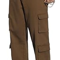 Men's Loose Baggy Fit Cargo Chino Pant with 8 Pockets Stretchable-image-23