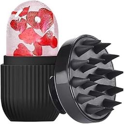 Ice Roller For Face Women Skin Glowing Ice Cube Massager Face Puffiness Relief Massage Skin Care Tools For Face Eye(Multi Color)(Facial Roller) With Shampoo Scalp Shower Hair Brush.-image-92