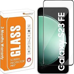 OpenTech® Military-Grade Tempered Glass Screen Protector Compatible for Samsung Galaxy S23 FE 5G with Edge to Edge Coverage and Easy Installation kit-16