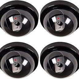 Aqtus Dummy CCTV Dome Camera with Blinking Red LED Light for Home or Office Security(Pack of 4)-1