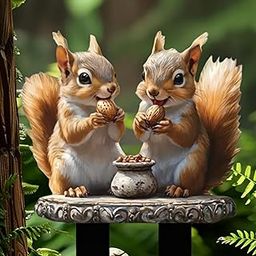 2D Squirrel Decorative Garden Stake Cute Acrylic Sign for Landscape Backyard Statues & Lawn Ornaments-29