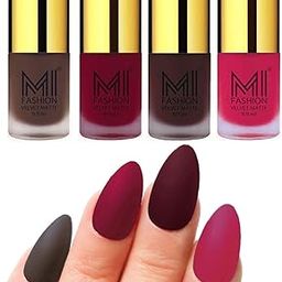 MI FASHION Velvet Matte Nail Polish Combo Pack Trendy And Stylish Colours 9.9ml Coffee, Mauve, Wine, Pink (Pack Of-4)-image-52