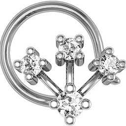 18k (750) White Gold and Diamond Nose Ring-image-104