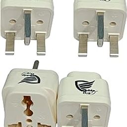 UK Type G Plug Converter Adapter for Travel to UK, UAE, Hong Kong, Dubai, Malaysia, Singapore, and Ireland, 13A 250V (Pack of 4) White-17