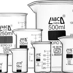 LABCO ISI Marked Glass Beaker Set (7 Pcs) – 5ml to 500ml | Premium Borosilicate 3.3 Glass | With Pouring Spout | Laboratory Use, Scientific Research, Education & Home Labs-image-52