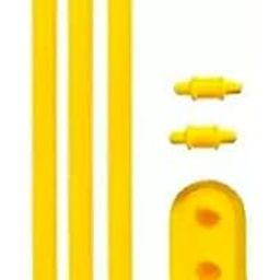 Vivi5 Junior Hard Plastic Cricket Wickets Set for Kids for Age Group 3 to 7 Years (3 Piece Wickets, 2 Bails, 1 Base, 24'' Wickets Length)-image-24