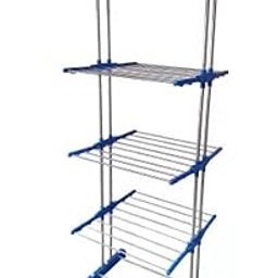 TNC Foldable Cloth Drying Stand Stainless Steel – Blue 2 Stand 4 Tier Clothes Dryer for Balcony, Indoor & Outdoor Use | with Wheels & Hanger Slots | (TNC-B24T-9)-picture-15
