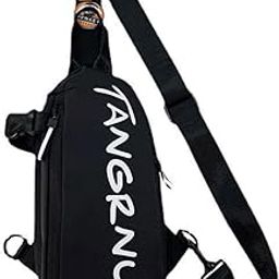 Crossbody Bag for Men Women with Badges, Waterproof Sling Bag Large Shoulder Bag with Adjustable Strap for Commuting Travel Outdoor Activities Cycling-15