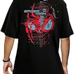 Official Marvel Merchandise Men's 100% Cotton 220 GSM Graphic Print Oversized Fit Round Neck T-Shirt-image-52