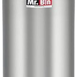 Mr. Bin Stainless Steel Dustbin | Plain Pedal Bin with Plastic Bucket and Lid | SS 202 7" x 11" Garbage Bin | Step On Trash Can | Round Shape Dustbin for Home, Bathroom, Kitchen & Office | 5 Liter |-4