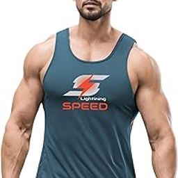 3Colours RGB Men's Active Wear Sleeveless Tank top, Gym Vest, Leisure wear Regular FIT-Lighting Speed-image-84