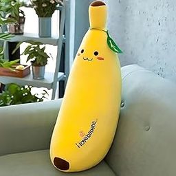Mannet Cute Banana Plush Pillow, Yellow Stuffed Toy, 40 cm, Kawaii Design-image-62