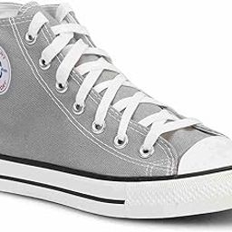 Women's Comfortable High-Top Canvas Sneakers – Classic Lace-Up Casual Walking Shoes, Trendy Fashion Sneakers-picture-14