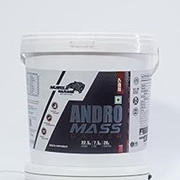 Muscle Garage Andro Mass Gainer | 237 Calories, 20g Protein, 7.5g Fat per Serving – High Protein Weight Gainer for Muscle Mass Pump,Strength, Building | Chocolate caramel Flavor| 4.5Kg-image-99