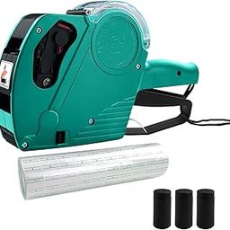 MX-5500 Price Label Gun with 8 Digits and 5000 White Sticker Labels and 5 Extra Ink Cartridges, Price Gun with Label Set, Number Plate Gun for Office, Grocery Store-image-20