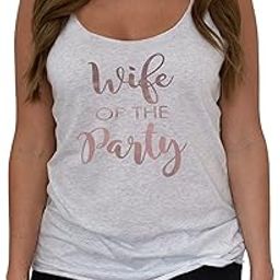 Rose Gold Wife of The Party or The Party Racerback Tank-image-2