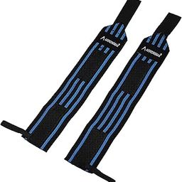 ArrowMax Wrist Support with Thumb Loop for Weightlifting and Workout WRAP Gym & Fitness Gloves (Blue)-10