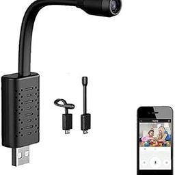 Wi-Fi USB Camera Full HD 1080P Mini Surveillance Camera with Motion Detection Flexible Neck for Indoor/Outdoor Home Office (Flexible Camera)-image-98