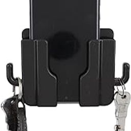 WALLVIEW TECH Mobile Stand Wall Mount Holder for Charging AC Remote Holder/Key Chain & with Adhesive (Black)-image-15