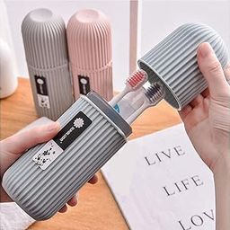 Plastic Toothbrush Holder with Cover Automatic Toothpaste Dispenser Set Dustproof with 3M Sticky Suction Pad Wall Mounted Kids Hands Toothpaste Squeezer-image-63