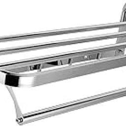 Benelave by Hindware Stainless Steel Folding Towel Rack | Towel Hanger for Bathroom | Bathroom Accessories - 24 Inches | Stylish & Convenient-image-27