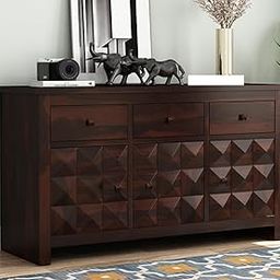 GADWAL FURNITURE Solid Sheesham Wood Wooden Chest of Drawer (Easton, Walnut Finish)-picture-14
