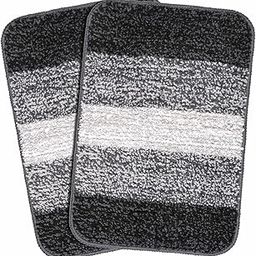 Status Contract Anti Slip Microfiber Mat for Bathroom| Machine Washable Bathroom Anti Skid Mats for Bathing Area & Shower |Black (Pack of 2)-picture-21