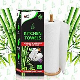 MS ENTERPRISES Reusable Bamboo Kitchen Towel/Tissue Roll (Reusable upto 2500 times) 25 Sheets Each (Pack of 3) Soft & Highly absorbent | Ecofriendly | Better alternative to Paper Tissue Roll-image-17