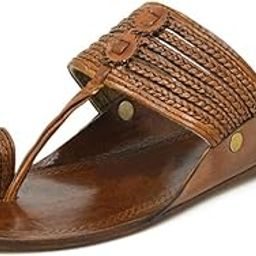 Stepfox Men's Genuine Leather Kolhapuri Chappals | Handcrafted Traditional Ethnic Footwear for Weddings, Festival | Comfortable and Durable Handmade Indian Leather Slipper for Men-picture-13