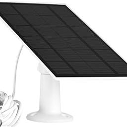 Solar Panel for Security Camera,3W USB Solar Panel for DC 6V Security Camera,Micro USB & USB-C Port Solar Panel,IP65 Waterproof Solar Charger for Camera with 360° Adjustable Mounting 1PCS-picture-12